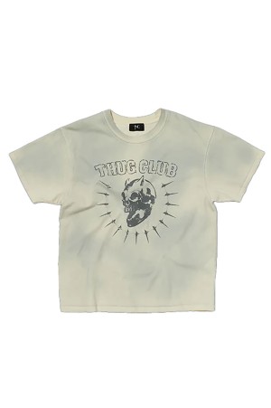 VINTAGE RIDING SKULL T-SHIRT - CREAM (TC26TS0401)