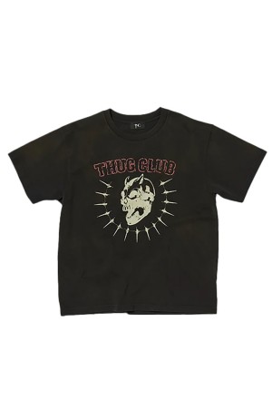 VINTAGE RIDING SKULL T-SHIRT - BLACK (TC26TS0402)