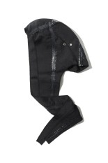 SEAM SEALED TAPED LINE HOODED SCARF - BLACK (TC26AC0101)