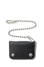 TC BALL CHAIN LEATHER CARD CASE - BLACK (TC26AC1201)