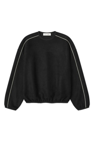 SIGNTATURE MODERN CREWNECK SWEATSHIRT W/PIPING - VINTAGE BLACK (192SP266751F)