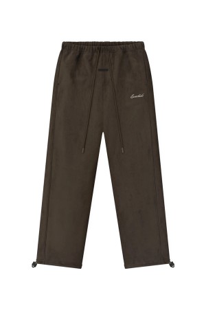 Suede Fleece Signature Relaxed Pant - BROWN (130SP262122F)