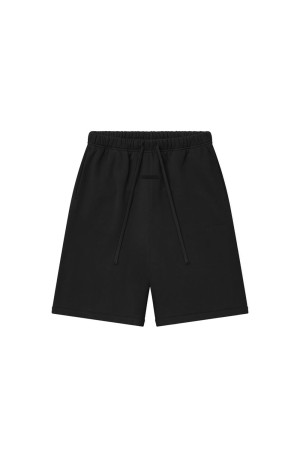 Suede Fleece Signature Relaxed Sweatshort W/ Piping - VINTAGE BLACK (160SP264891F)