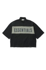 PANELLED CROP POLO - IRON GREY HEATHER/SEAL HEATHER (RW00284)