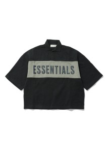 PANELLED CROP POLO - IRON GREY HEATHER/SEAL HEATHER (RW00284)