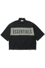 PANELLED CROP POLO - IRON GREY HEATHER/SEAL HEATHER (RW00284)