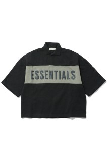 PANELLED CROP POLO - IRON GREY HEATHER/SEAL HEATHER (RW00284)