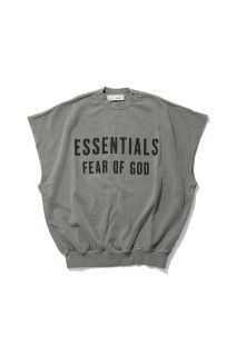 RELAXED FLEECE CUTOFF SWEATSHIRT - WASHED SEAL (RW00293)
