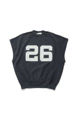 RELAXED FLEECE CUTOFF SWEATSHIRT - WASHED IRON GREY (RW00393)