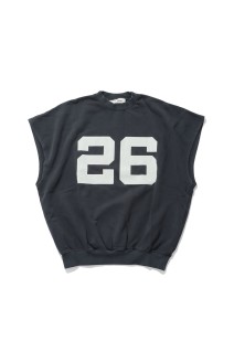 RELAXED FLEECE CUTOFF SWEATSHIRT - WASHED IRON GREY (RW00393)