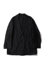 Linen Cupro Back Satin Work Jacket - BLACK (GM261-20370)