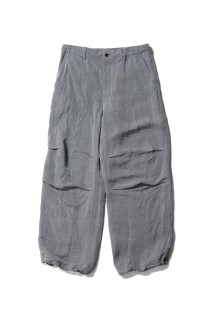 Linen Cupro Hopsack Military Pants - GRAY (GM261-40377)