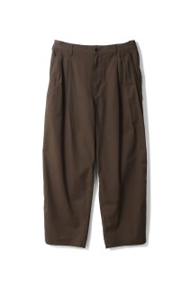 Cotton Wool Poplin Oversized Slacks - BROWN (GM261-40308)