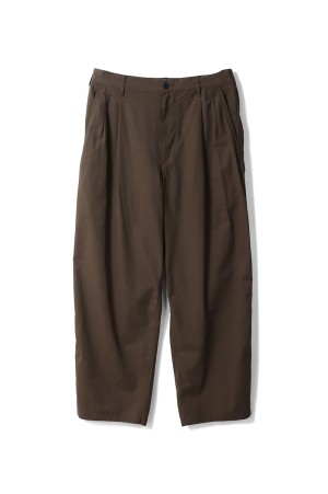 Cotton Wool Poplin Oversized Slacks - BROWN (GM261-40308)