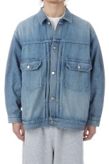 Selvage Denim Jacket - INDIGO_LIGHT FADE (GU261-20054LB)
