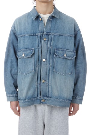 Selvage Denim Jacket - INDIGO_LIGHT FADE (GU261-20054LB)