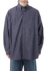 Oxford L/S Oversized B.D Shirt - GRAY (GM261-50021B)