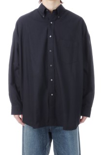 Oxford L/S Oversized B.D Shirt - BLACK (GM261-50021B)