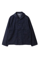Selvedge Light Denim Shawl Collar Coverall - Indigo (1019108)