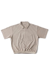 MALTI STRIPED QUATER ZIP TOPS / IVORY (261OJ-CT11)