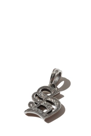 Engraved Initial Pendant -S- / SILVER(RX-919)