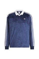 VELOUR POLO LS - NIGHT INDIGO / KQ5486 (S26SMU08)