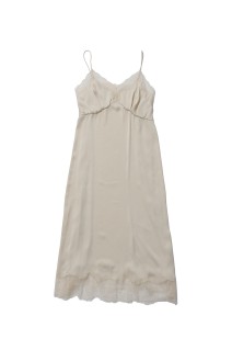 Satin Lace Dress - IVORY (12610317)