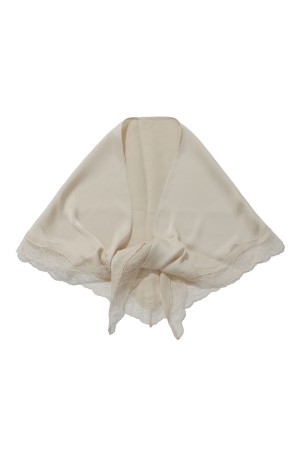 Satin Lace Scarf - IVORY (12611027)