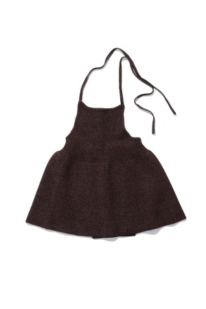 Halterneck Peplum Knit - CHOCOLATE (12610534)