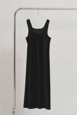 Velour Pencil Dress - BLACK (12620303)