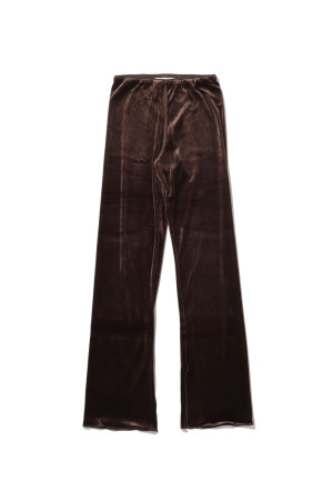 Velour Slit Leggings - BROWN (12620703)