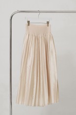 Silky Waist Shirring Skirt - SAND (12620802)