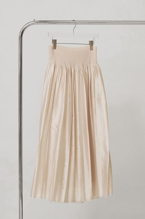 Silky Waist Shirring Skirt - SAND (12620802)