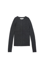 Silkwool Knit Cardigan - CHARCOAL GRAY (12620501)