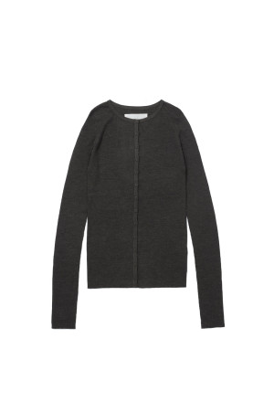 Silkwool Knit Cardigan - CHARCOAL GRAY (12620501)