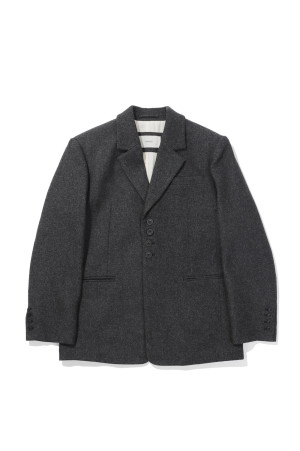 Wool100% Over Jacket - CHARCOAL GRAY (12620105)