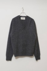 Woolcashmere Vneck Knit - CHARCOAL GRAY (12620508)