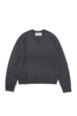 Woolcashmere Vneck Knit - CHARCOAL GRAY (12620508)