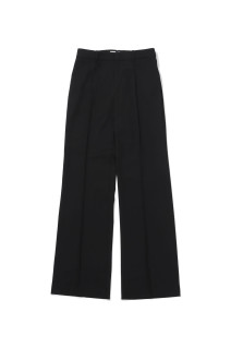 Pintuck Straight Trousers - BLACK (12620708)