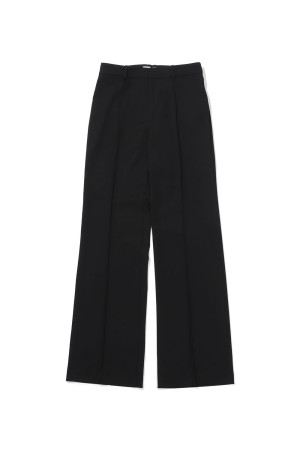 Pintuck Straight Trousers - BLACK (12620708)