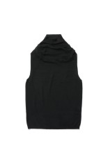 Highneck Drape Tanktop -BLACK (12610536)