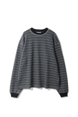 Border Long T-shirts -CHARCOAL GRAY (12520613)
