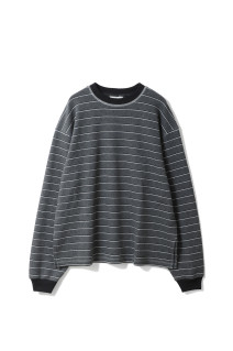 Border Long T-shirts -CHARCOAL GRAY (12520613)