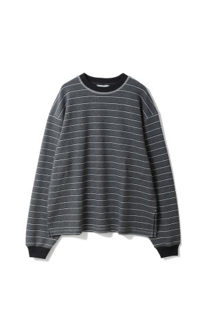Border Long T-shirts -CHARCOAL GRAY (12520613)