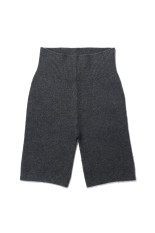 Seamless Knit Half Leggings  -CHARCOAL GRAY(12620706)