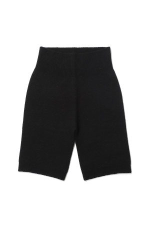 Seamless Knit Half Leggings  -BLACK (12620706)