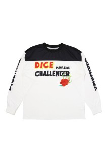 L/S DRY DICE TEE / WHITE - BLACK (CLG-DICE 026-001)