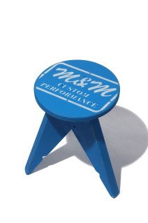 丸スツール（小全塗）/  RED /  焼印ロゴ（WHITE）