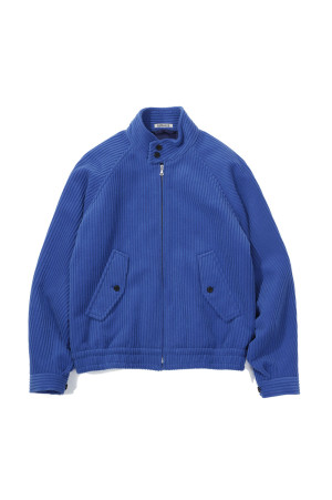 WOOL CASHMERE CORDUROY ZIP BLOUSON - ROYAL BLUE (A26AB05FC)