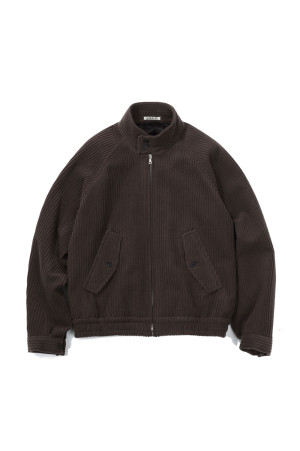 WOOL CASHMERE CORDUROY ZIP BLOUSON - SMOKY BROWN (A26AB05FC)